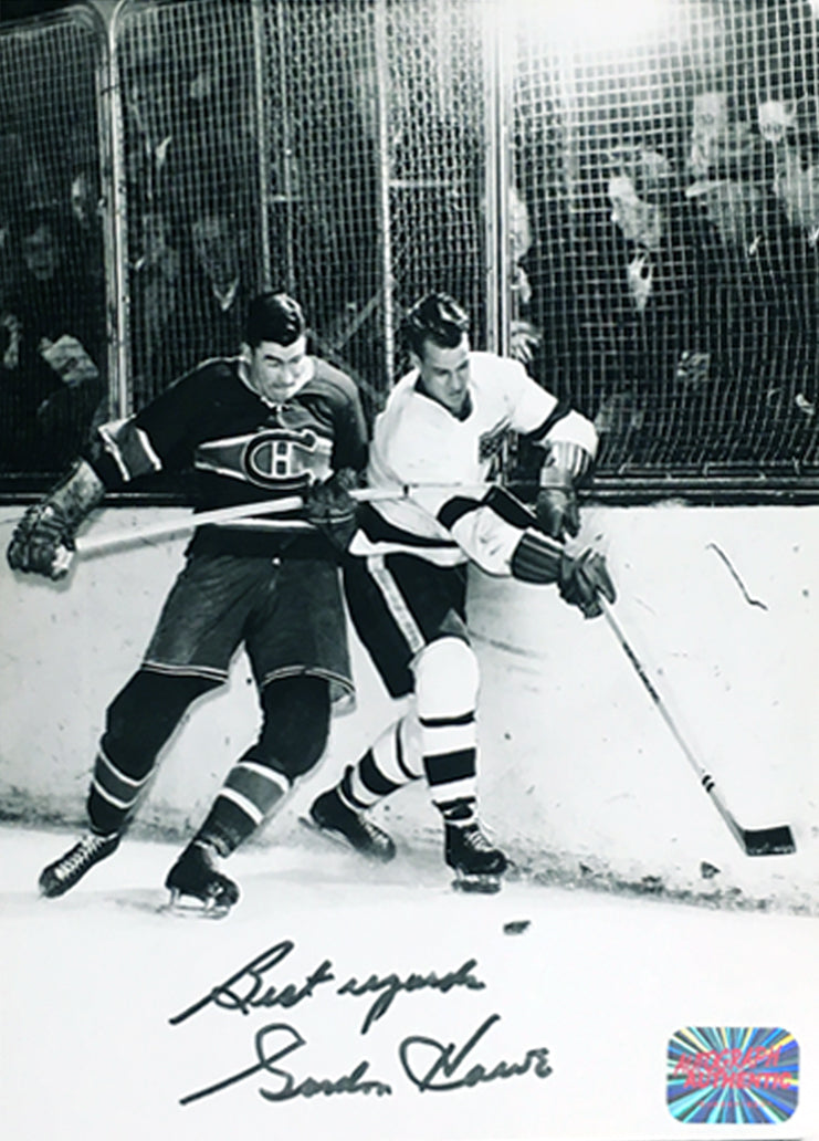 Gordie Howe Autographed 5x7 Sepia Photo-1