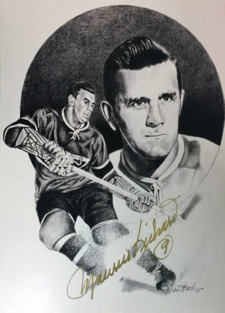 Maurice Richard Signed 5x7 Lithograph Photo