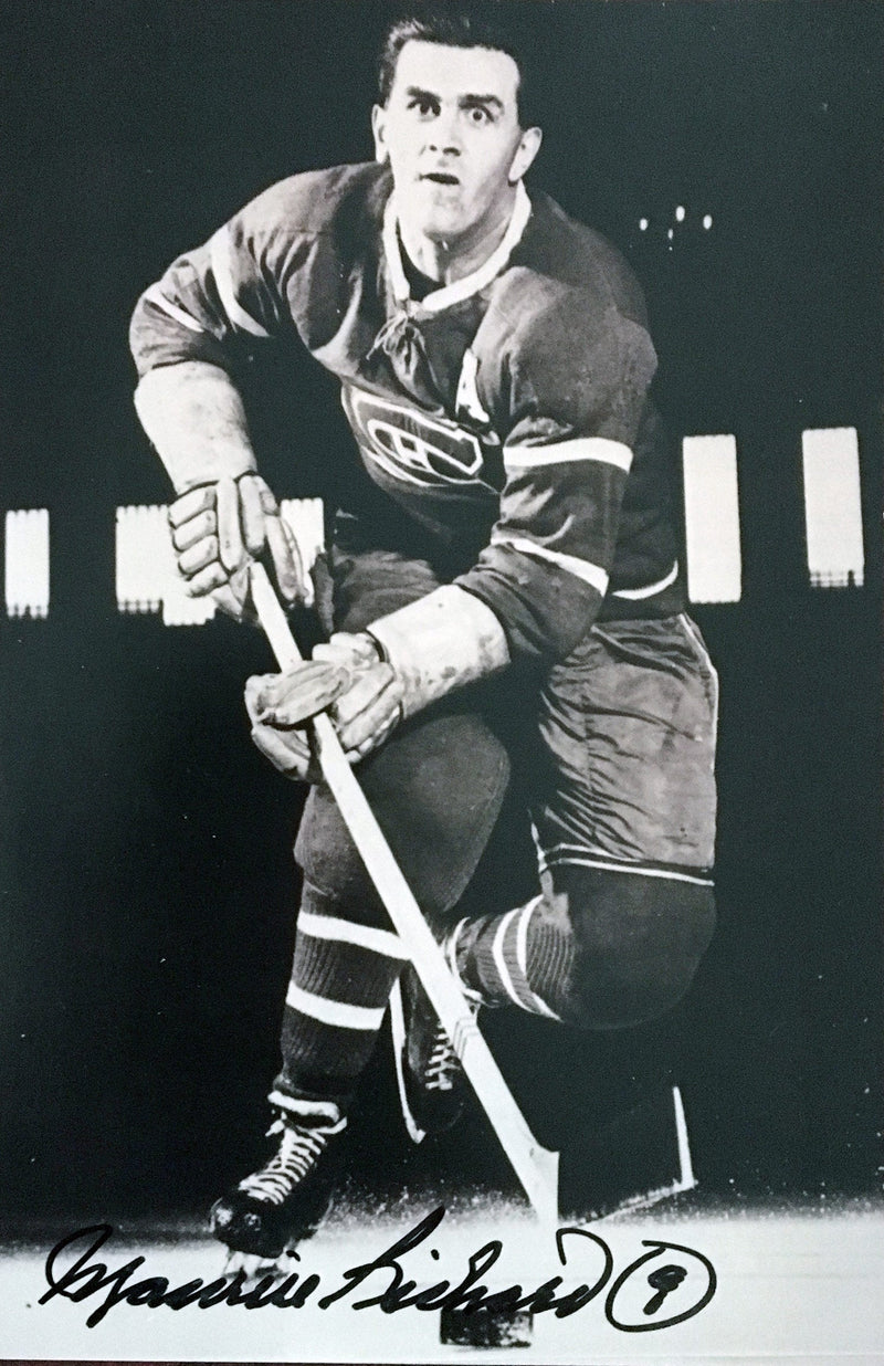 Maurice Richard Autographed 5x7 Sepia Photo-1