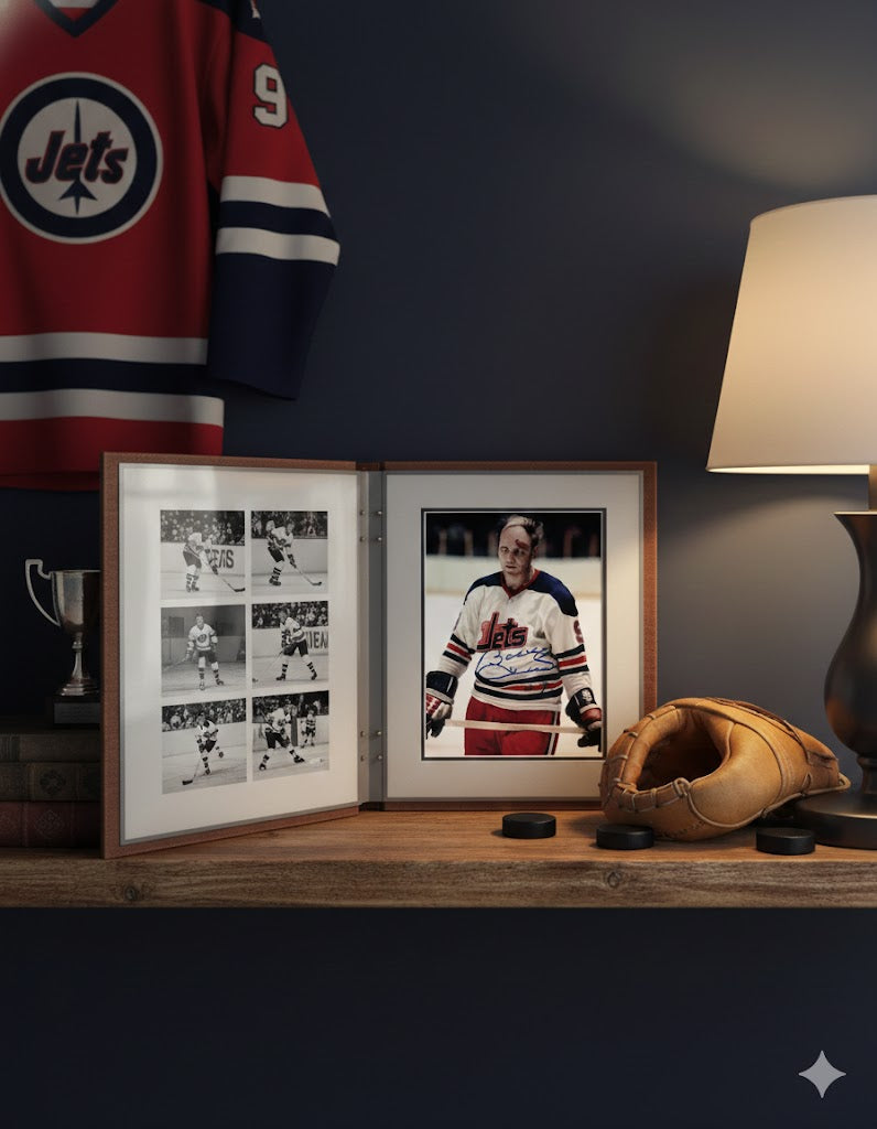 Bobby Hull Autographed Winnipeg Jets 8x10 Bloody Photo-3