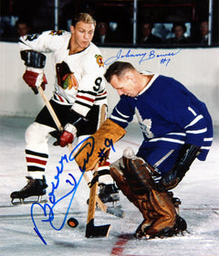 Johnny Bower & Bobby Hull Autographed 8x10 Photograph-1