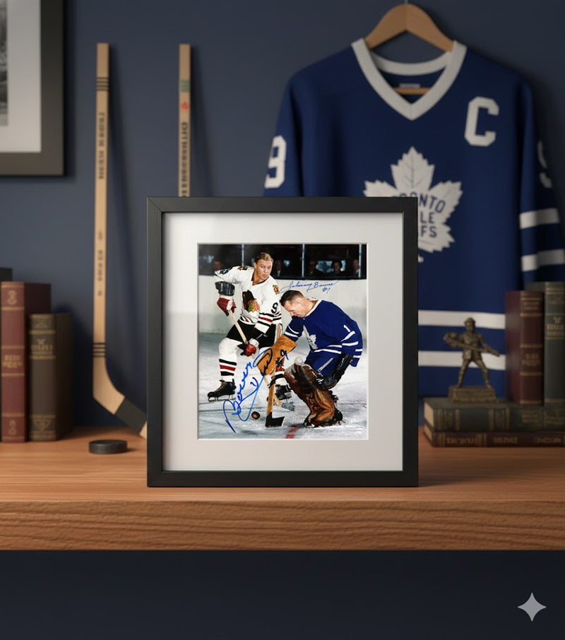 Johnny Bower & Bobby Hull Autographed 8x10 Photograph-2