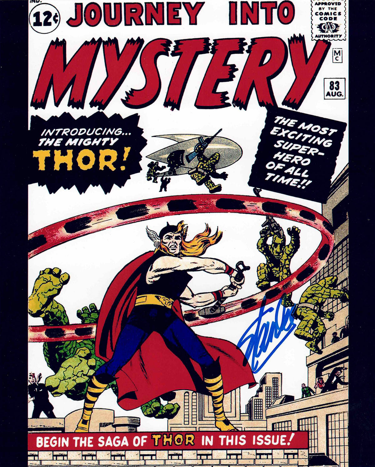 Stan Lee Signed Thor First Appearance 8x10 Photo