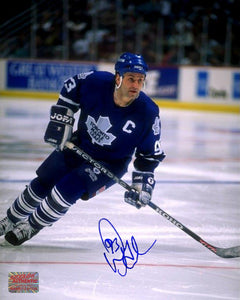 Doug Gilmour Autographed 8x10 Blue Jersey Photograph-1