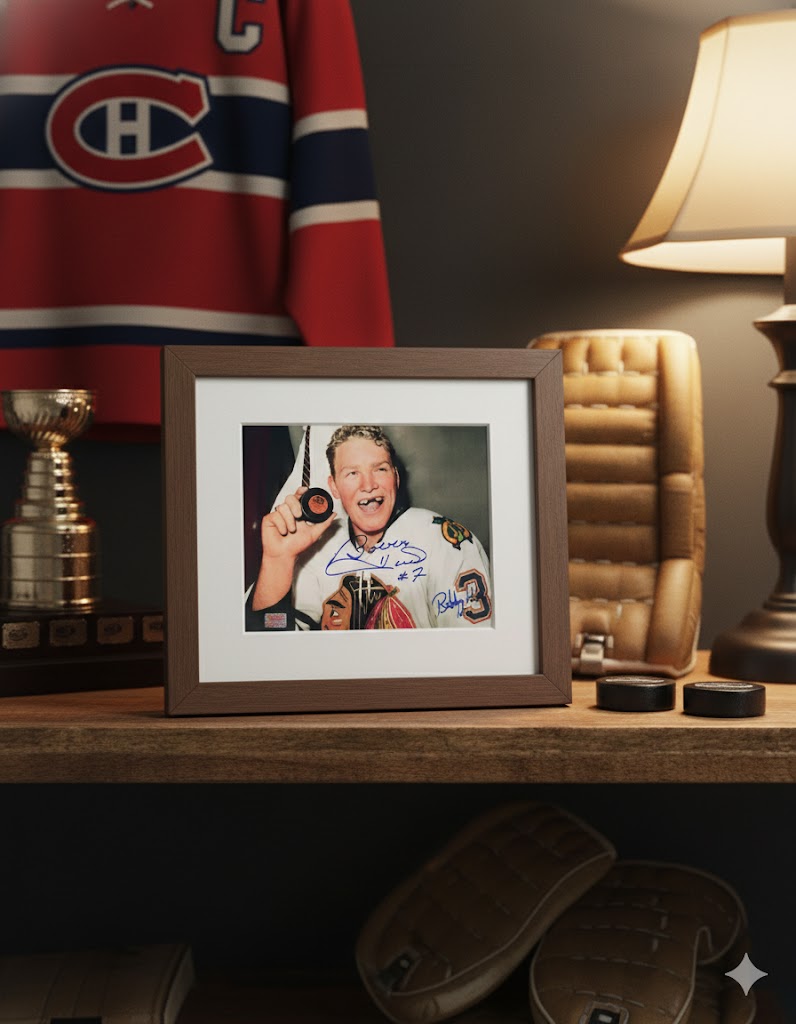 Bobby Hull Autographed 50th Goal 8x10 Colour Photograph-2