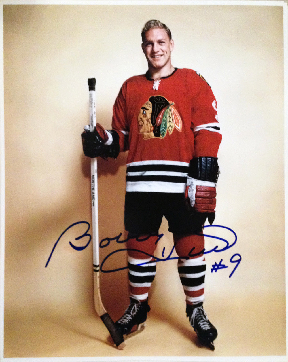 Bobby Hull Autographed 8x10 Hall of Fame Photograph-1