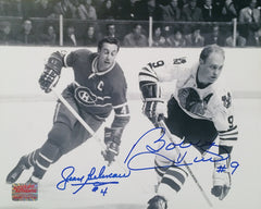 Bobby Hull & Jean Beliveau Dual Signed 8x10 Photograph-1