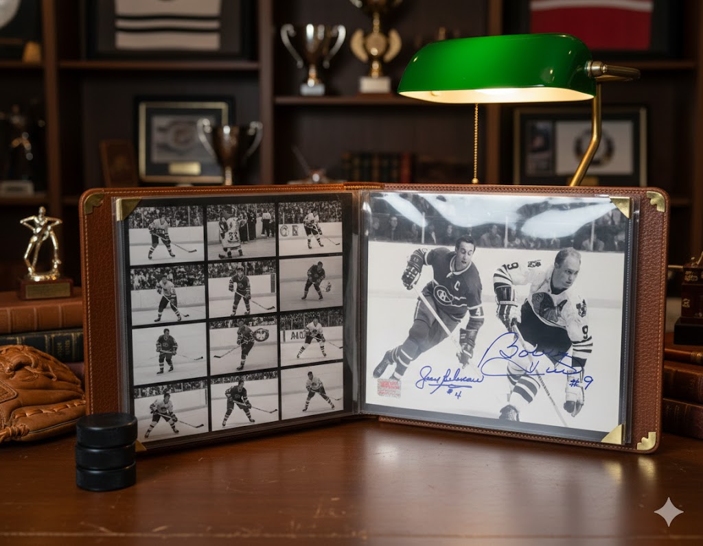 Bobby Hull & Jean Beliveau Dual Signed 8x10 Photograph-3
