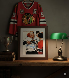 Bobby Hull Autographed 8x10 Bloody Photograph-2