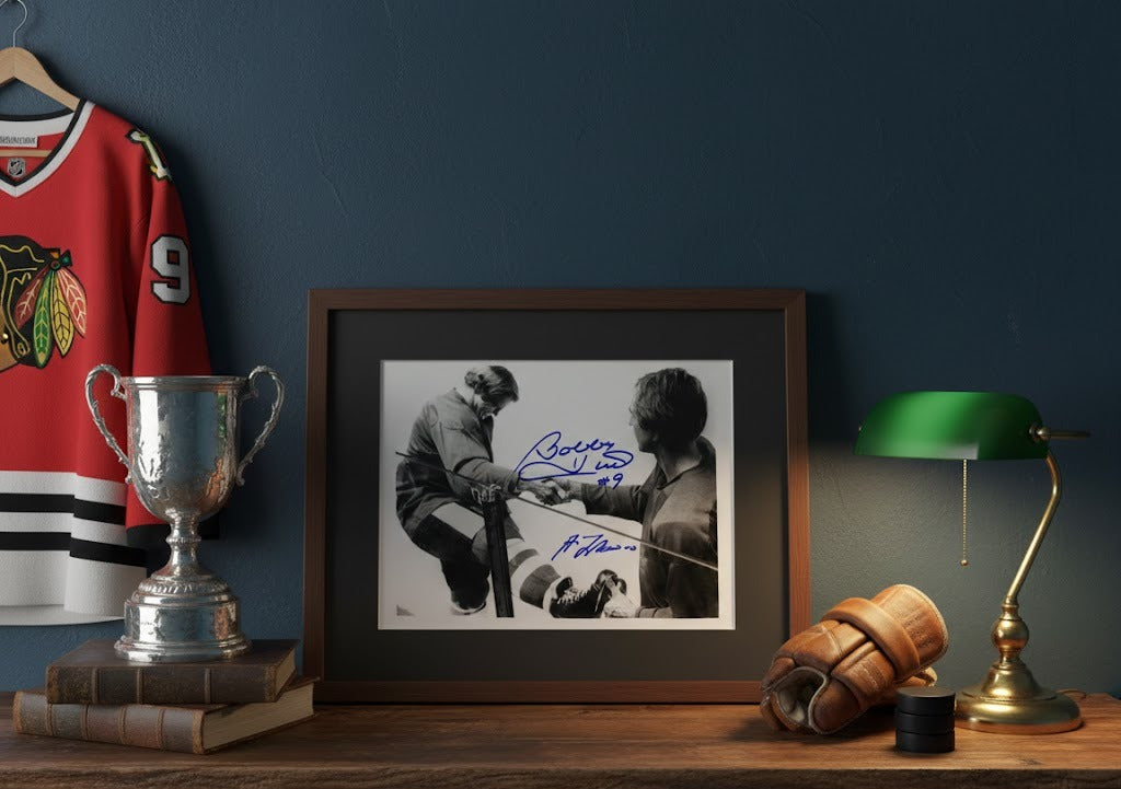 Bobby Hull & Guy Lafleur Dual Signed 8x10 Photograph-2