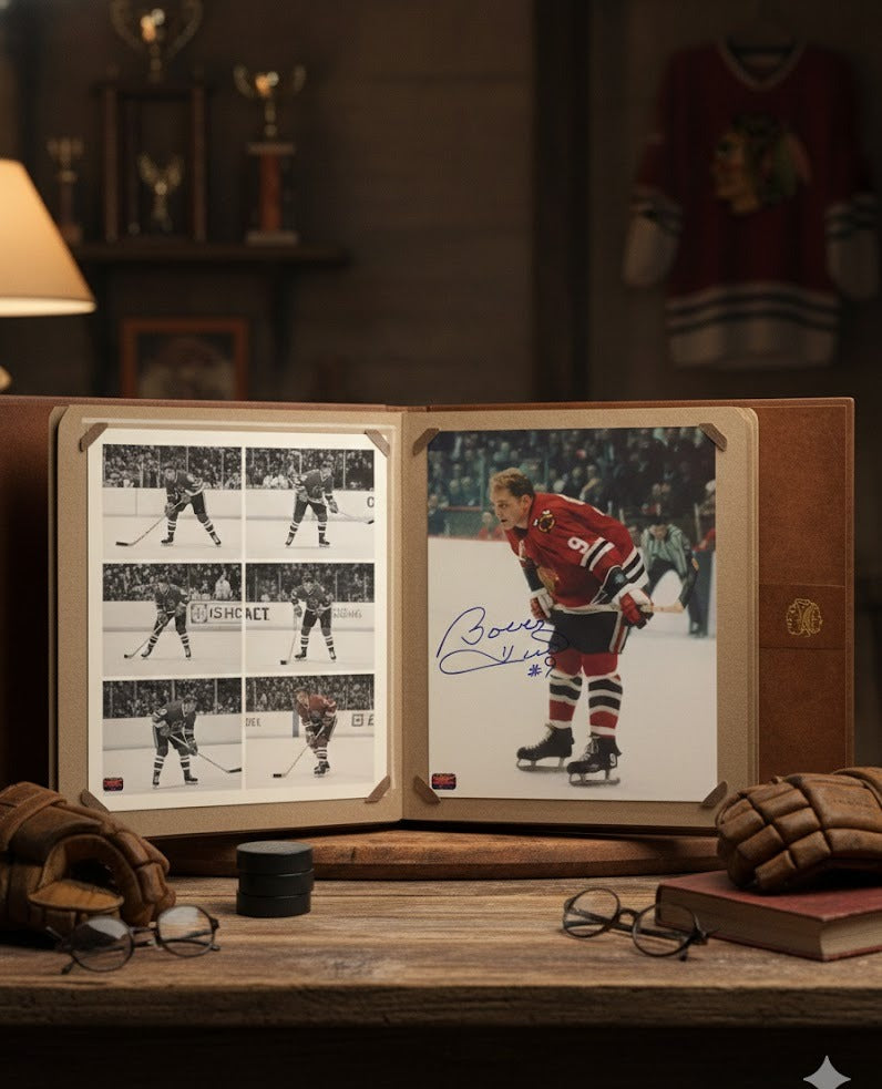 Bobby Hull Autographed 8x10 Red Jersey Photograph-3