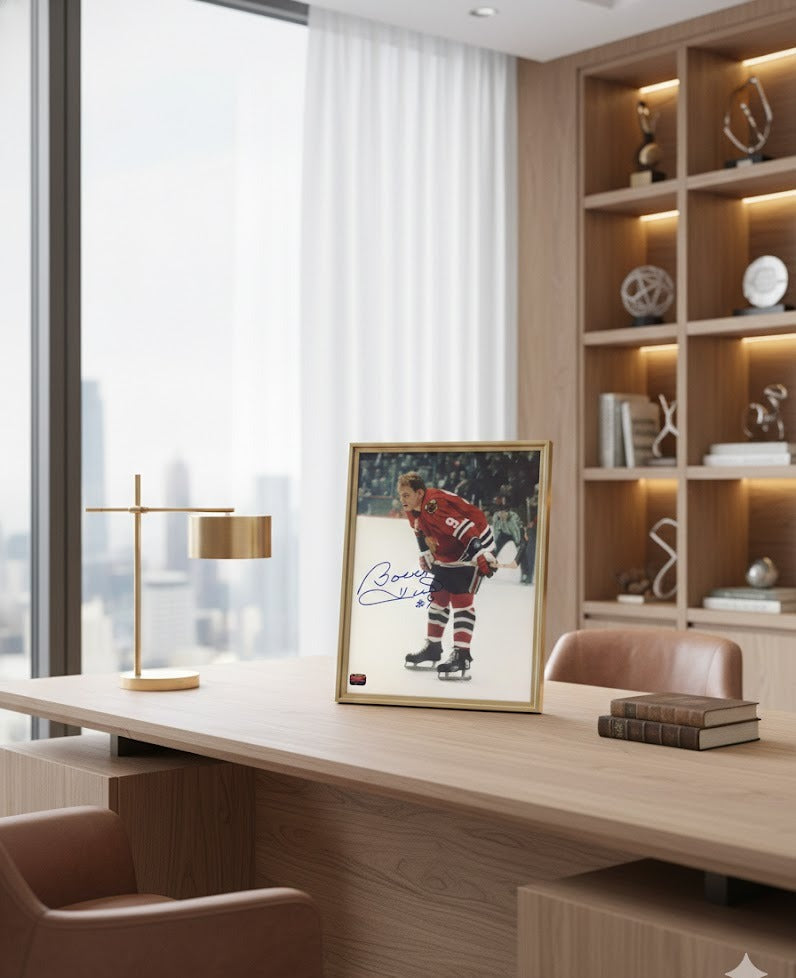 Bobby Hull Autographed 8x10 Red Jersey Photograph-4