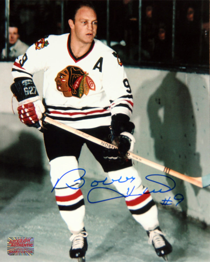 Bobby Hull Autographed 8x10 White Jersey Photograph-1