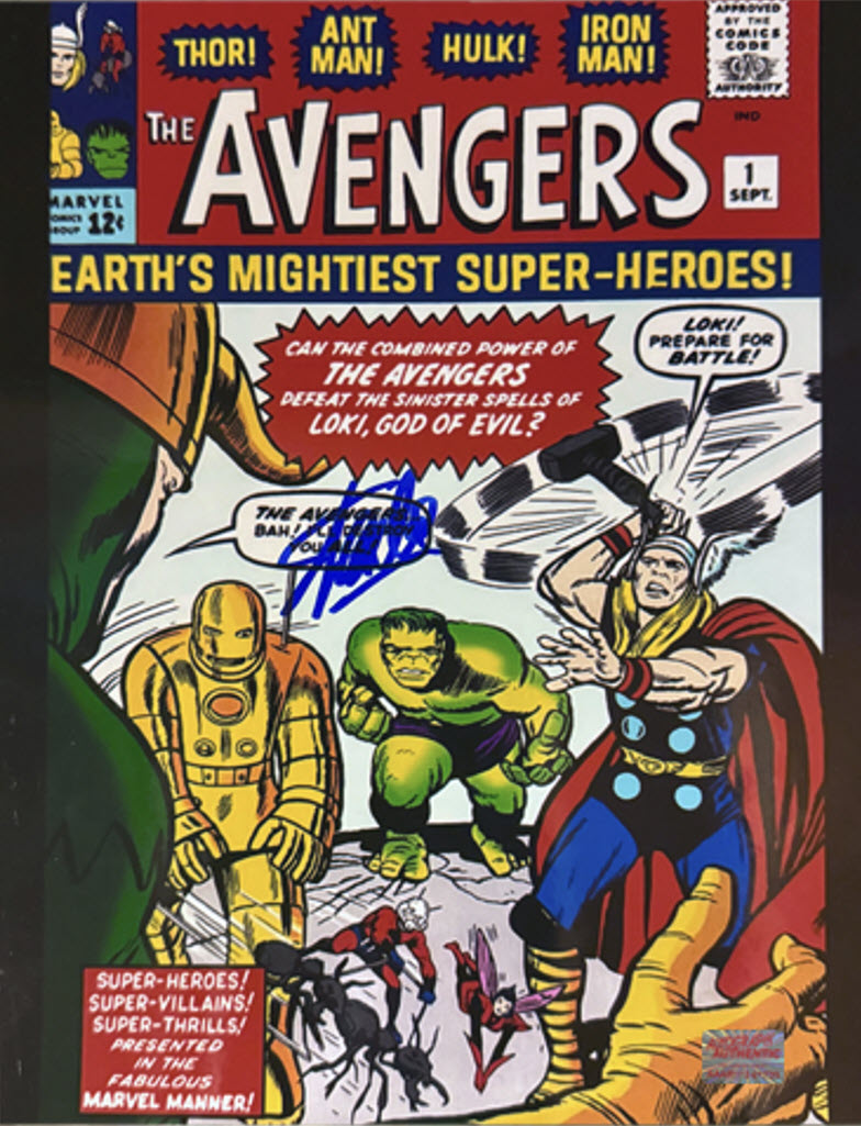 Stan Lee Signed Avengers #1 8x10 Comic Cover Photo-1