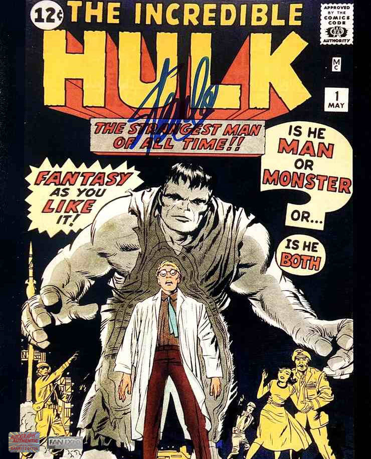 Stan Lee Signed Hulk #1 8x10 Comic Cover Photo-1