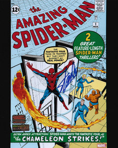 Stan Lee Signed 8x10 Amazing Spider-Man #1 Comic Cover-1