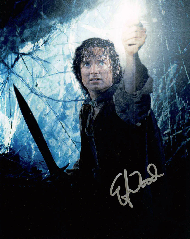 Elijah Wood Signed Frodo vs Shelob LOTR 8x10 Photo-1