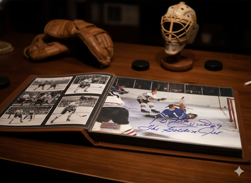 Johnny Bower & Bobby Hull Dual Signed 8x12 Photograph-2
