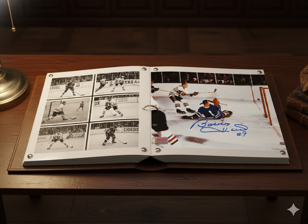 Bobby Hull Signed 8x12 Photograph with Johnny Bower-3