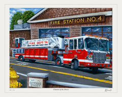 Chariot of the Brave - Fire Truck Art Print /77 by Ryan Lewis-1