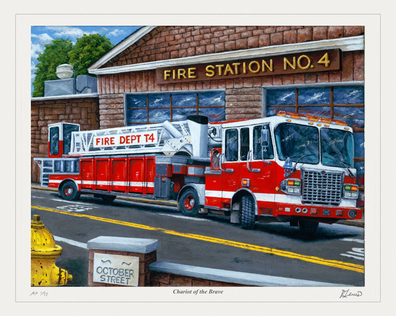 Chariot of the Brave - Fire Truck Art Print /77 by Ryan Lewis-1