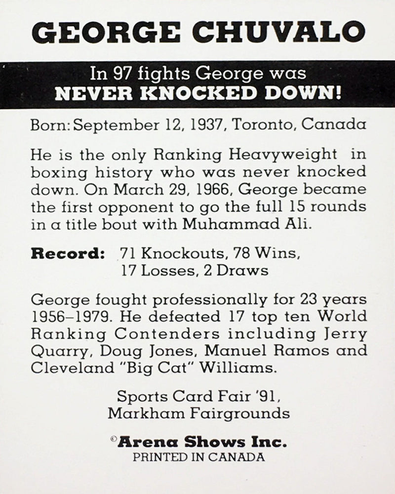 George Chuvalo Boxing Card-2