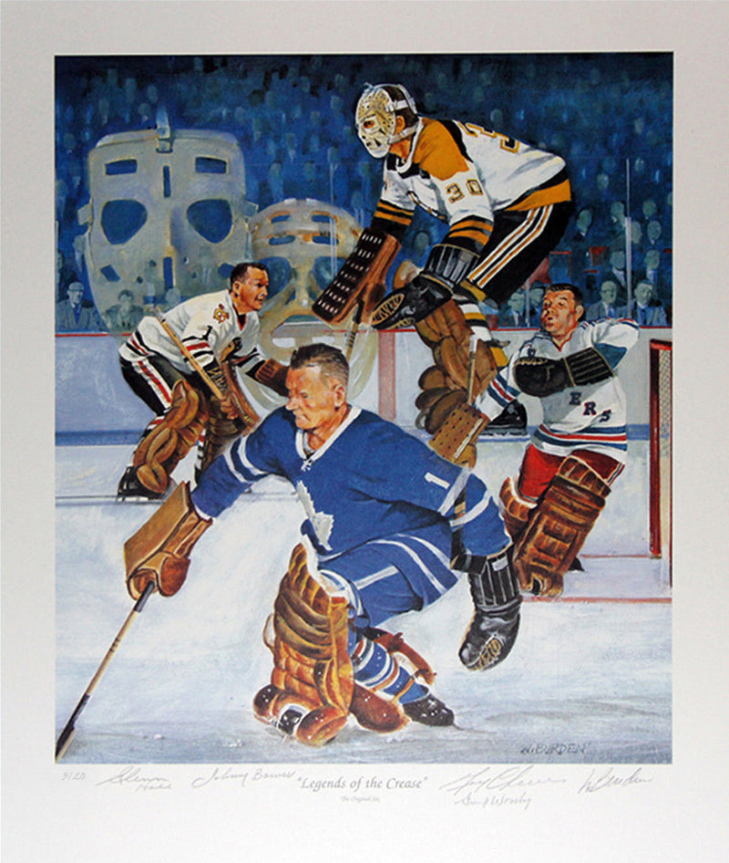 Legends of the Crease Original Six Goalies Lithograph /20-1