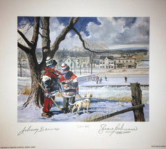Let's Ask Lithograph Signed by Johnny Bower & Jean Béliveau-1