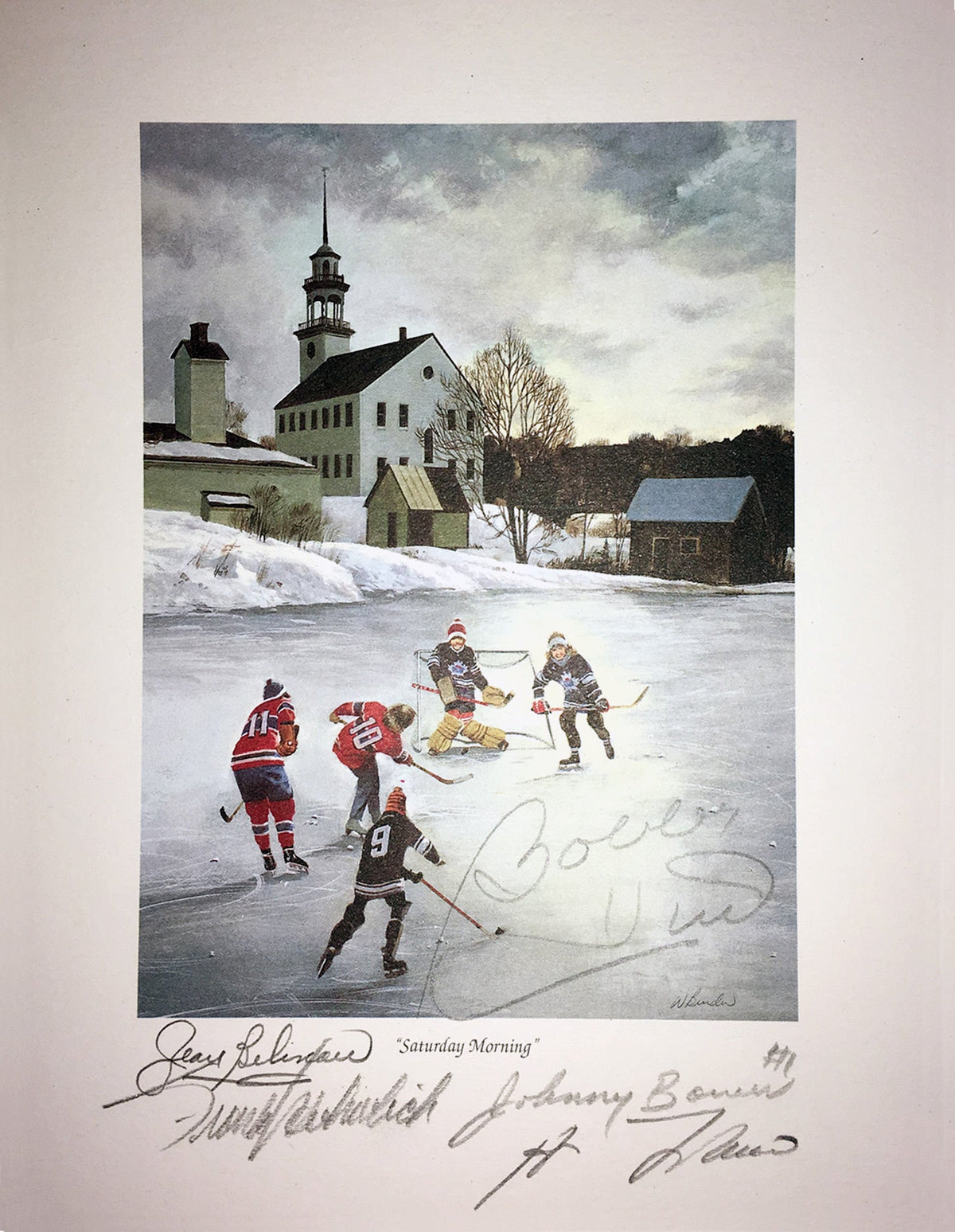 Saturday Morning NHL Legends Signed Lithograph