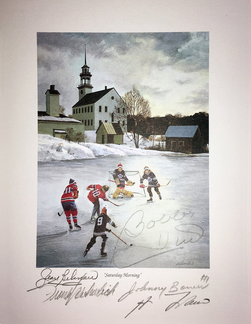 Saturday Morning NHL Legends Signed Lithograph-1