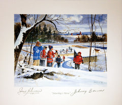 Saturday's Heroes Lithograph Signed by Jean Béliveau-1