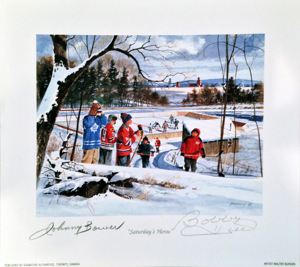Saturday's Heroes Lithograph Signed by Bower & Hull-1