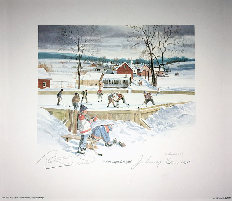 Where Legends Begin Lithograph Signed by Johnny Bower-1
