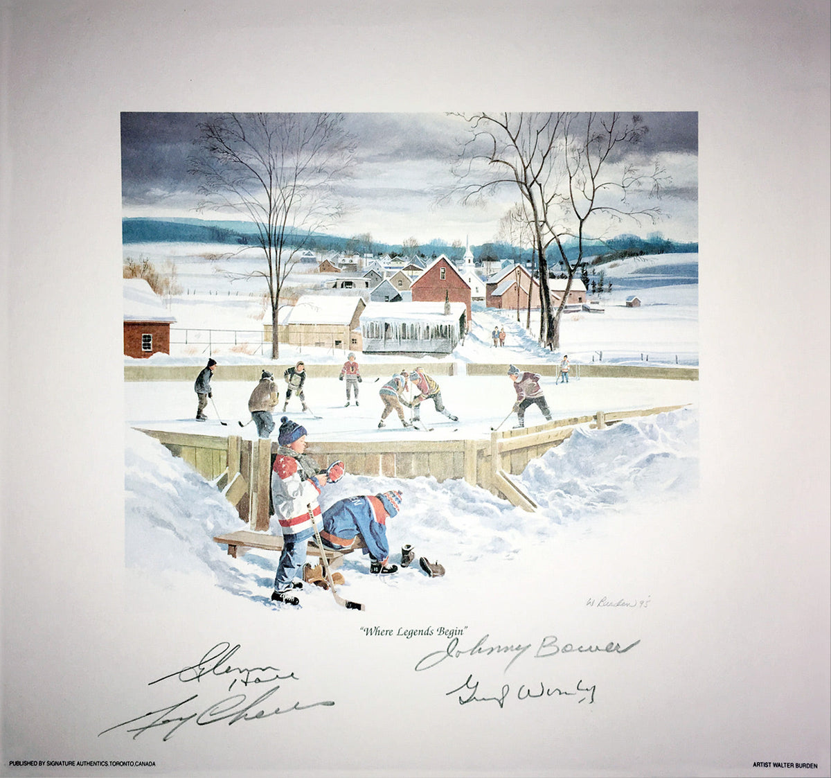 Where Legends Begin Lithograph Signed by Cheevers, Hall (10x10)