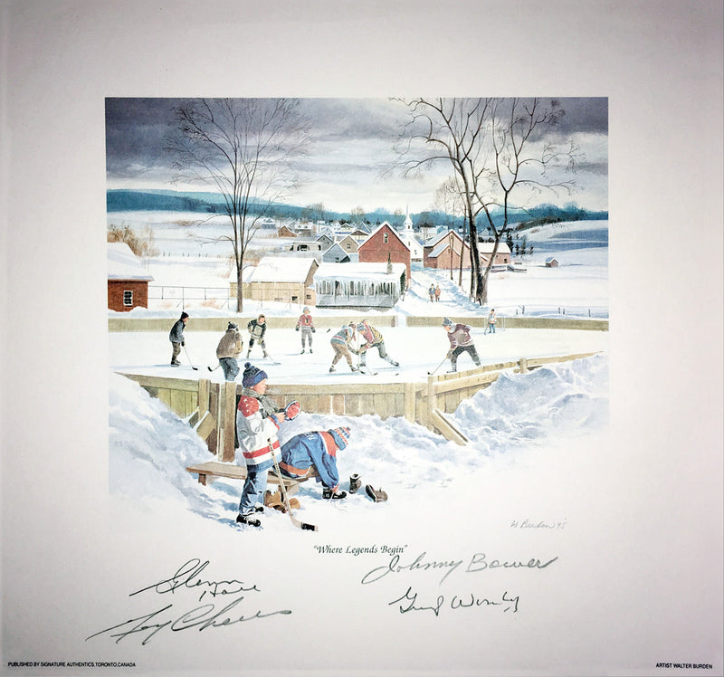 Where Legends Begin Lithograph Signed by Cheevers, Hall (10x10)-1