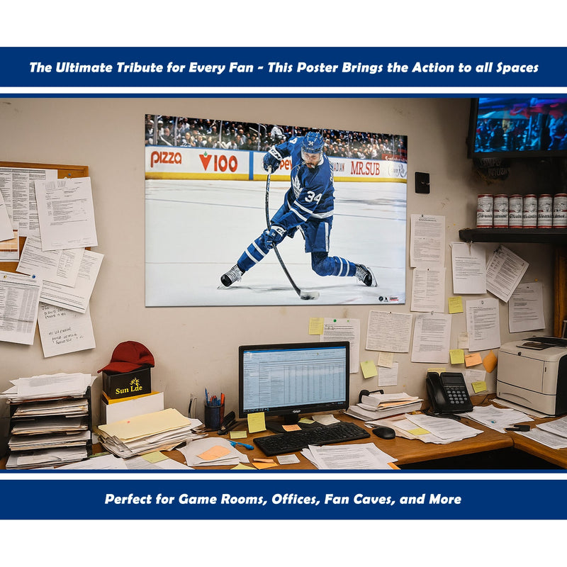 Auston Matthews Slapshot Toronto NHL Licensed Hockey Print-3