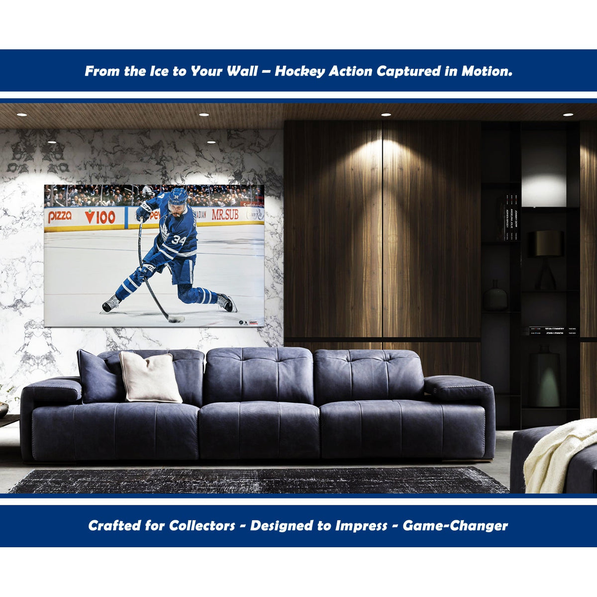 Auston Matthews Slapshot Toronto NHL Licensed Hockey Print-4