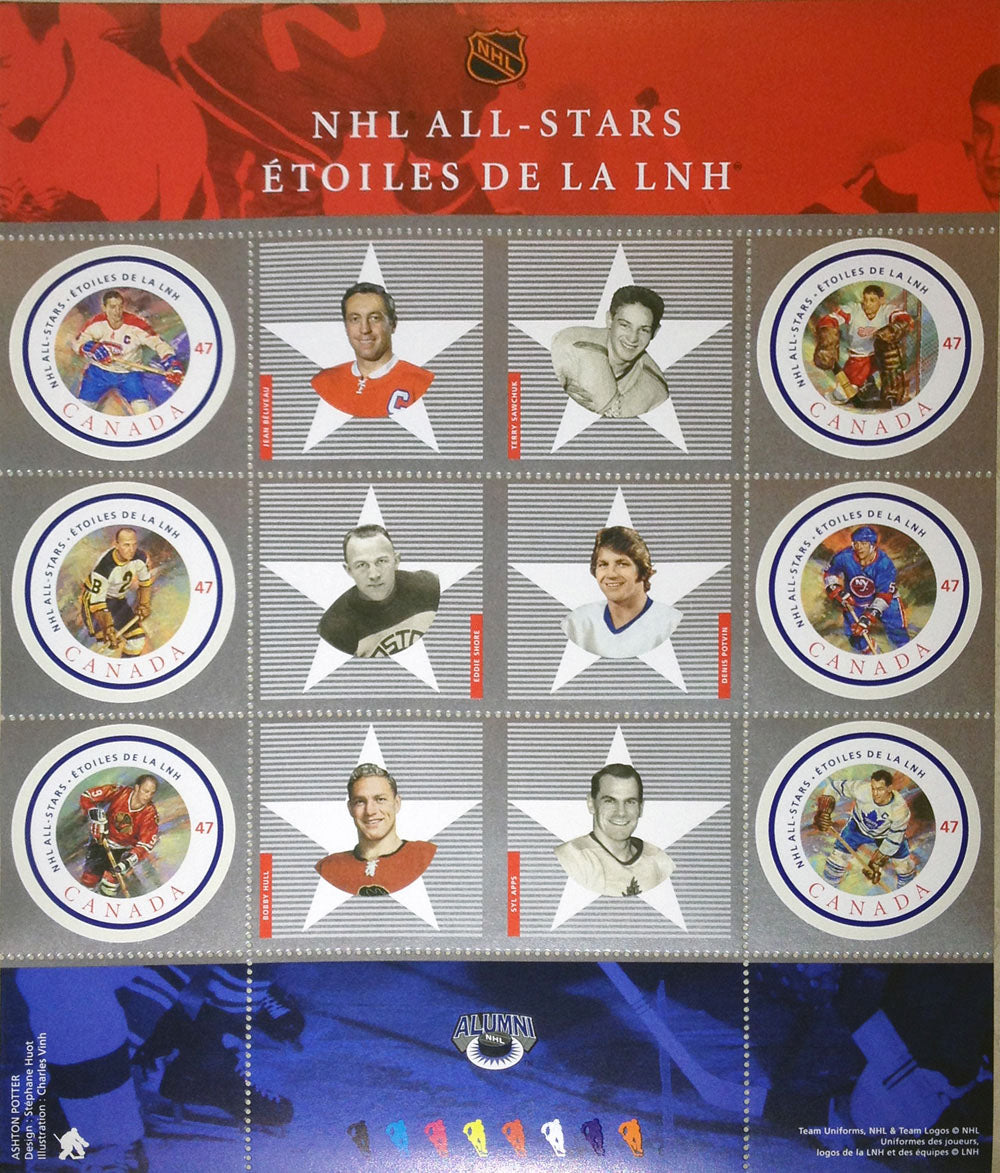 Canada Post 2001 All-Star Stamp Set, Hull & Beliveau-2