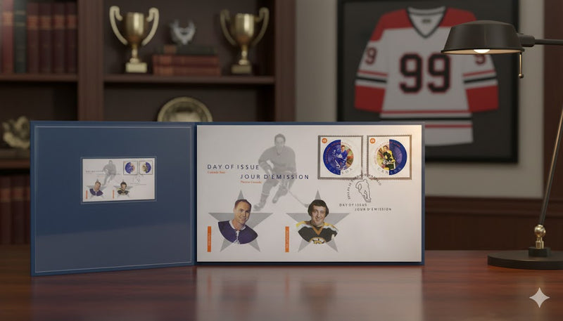 Red Kelly & Phil Esposito 2002 Day of Issue Stamp Set-3