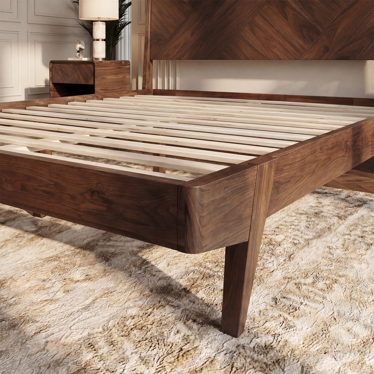 Estructura de cama de madera maciza Gazelle-24