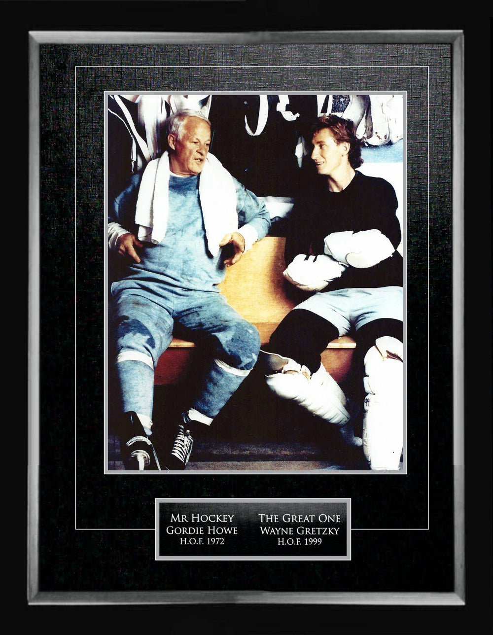 Wayne Gretzky & Gordie Howe Dual Photo Display (24x20)-1