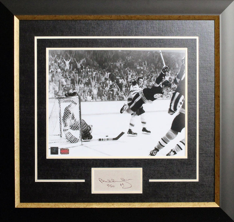 Bobby Orr the Goal Framed Photo with Cut Signature /244 (24x20)-1