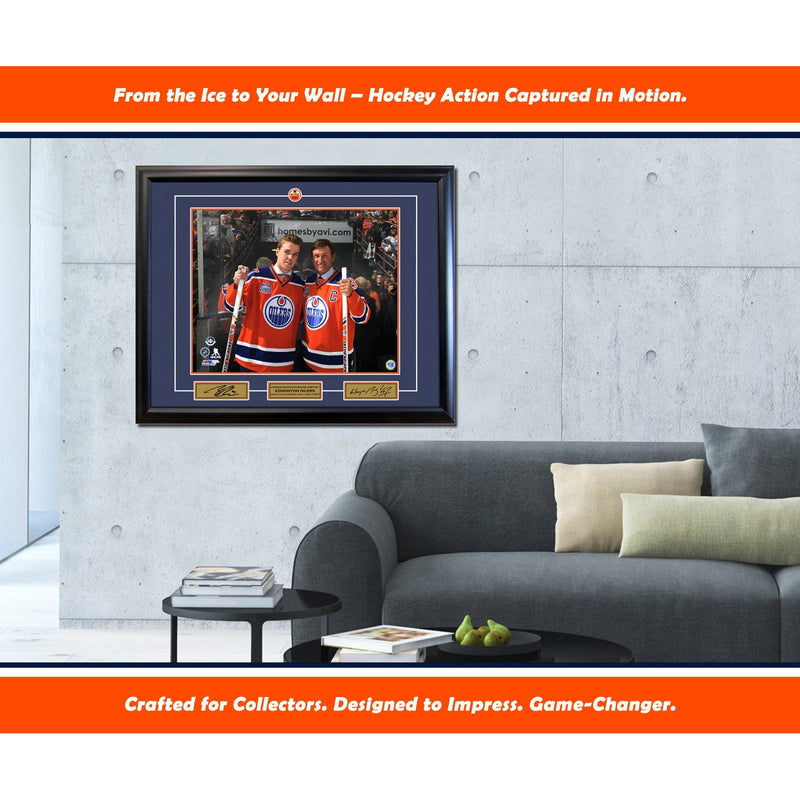Wayne Gretzky and Connor McDavid Edmonton 16x20 Photograph-2
