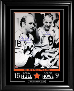 Gordie Howe & Bobby Hull Signed 16x20 Framed #16 of 16-1