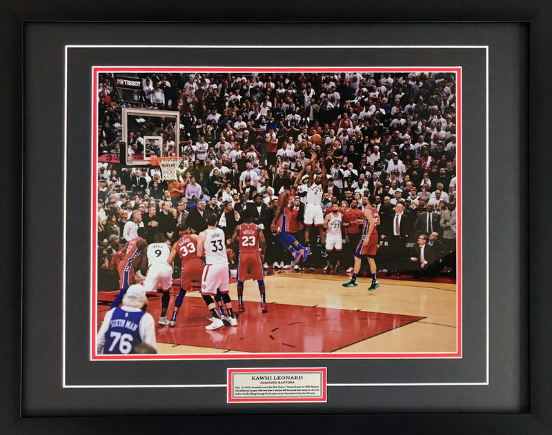 Kawhi Leonard Game 7 Winning Shot 16x20 Framed Photo-1