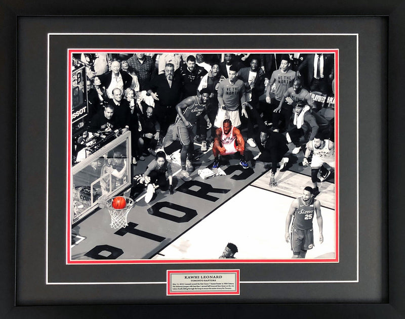 Kawhi Leonard Game 7 Buzzer Beater 16x20 Framed Photo-1