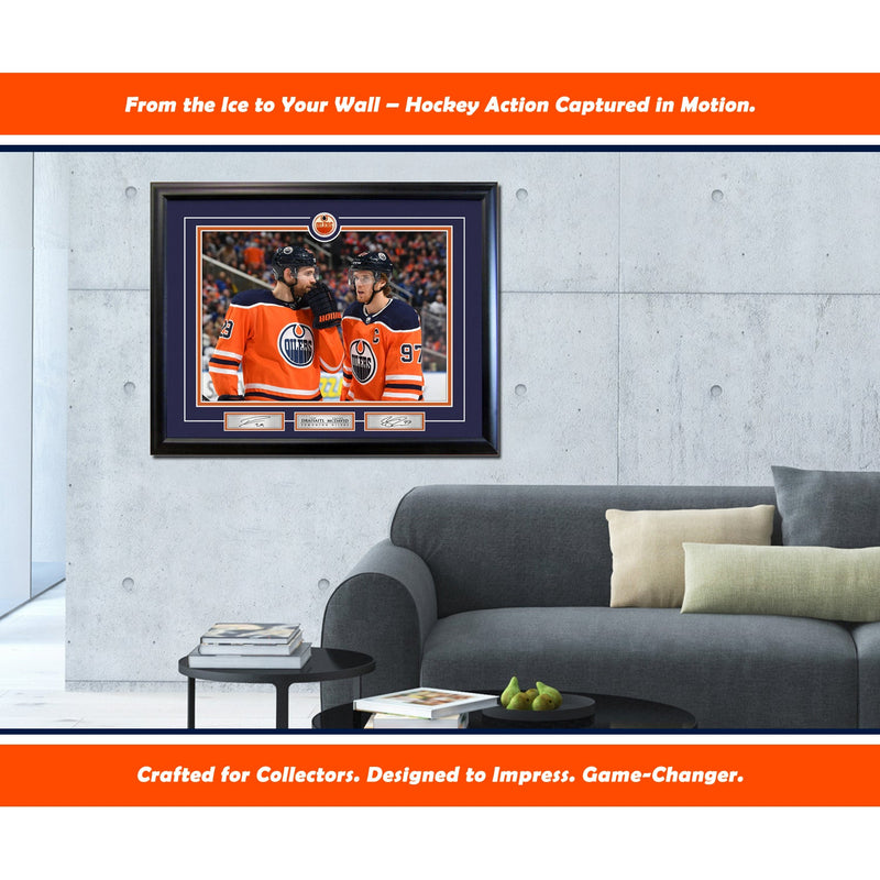 Connor McDavid and Leon Draisaitl Edmonton 16x20 Photograph-2