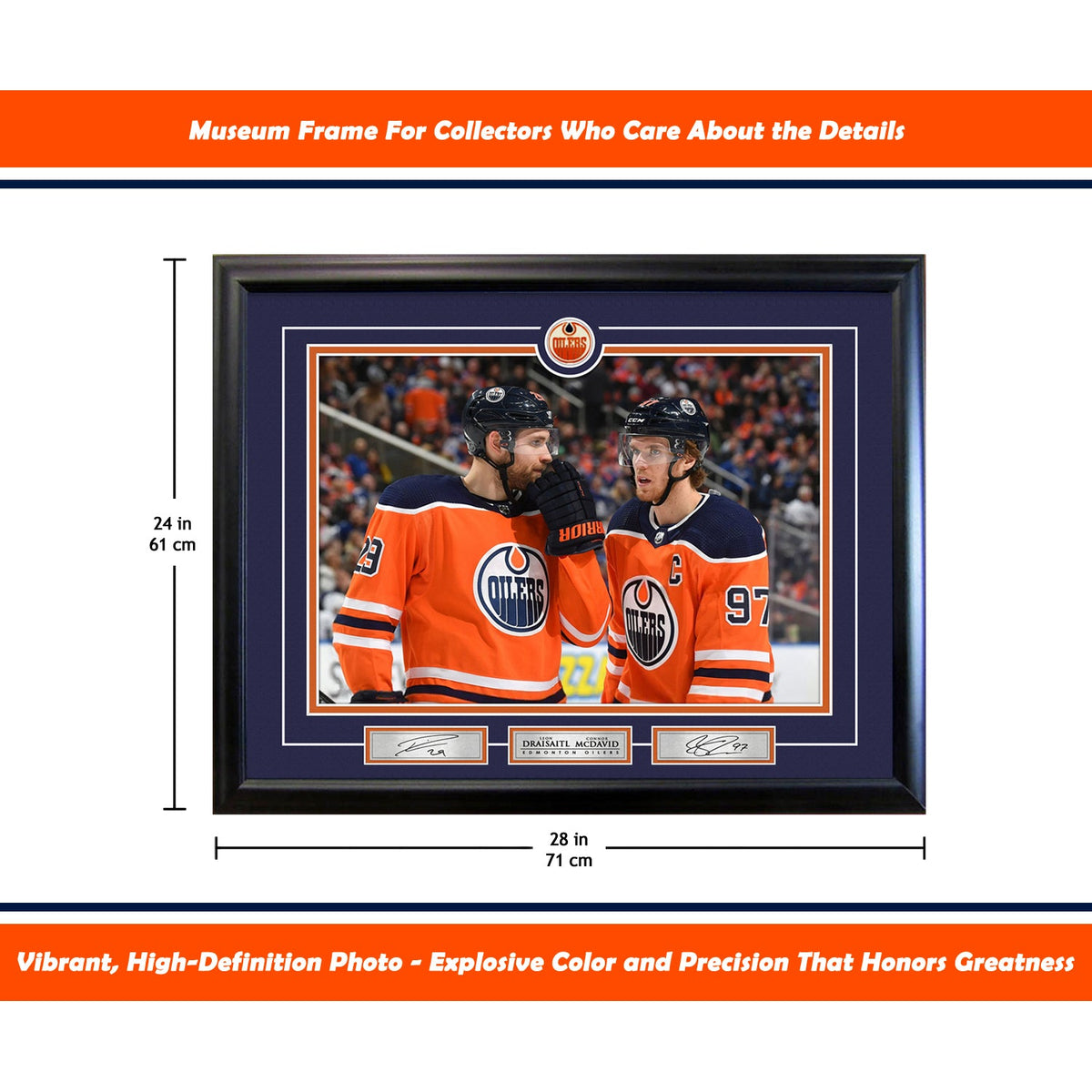 Connor McDavid and Leon Draisaitl Edmonton 16x20 Photograph-4