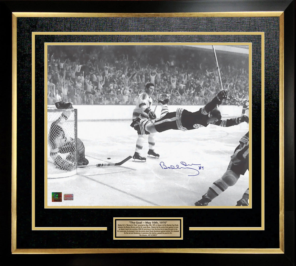 Bobby Orr “The Goal” Signed 16x20 Framed Photo-1