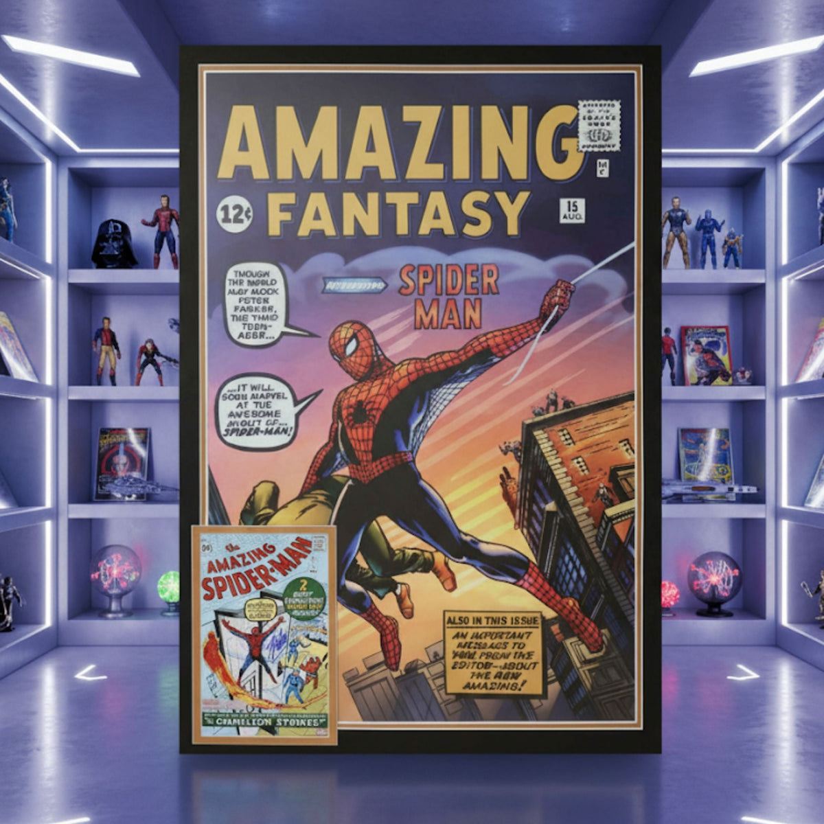 Stan Lee Signed Spider-Man First Appearance Framed Marvel-5
